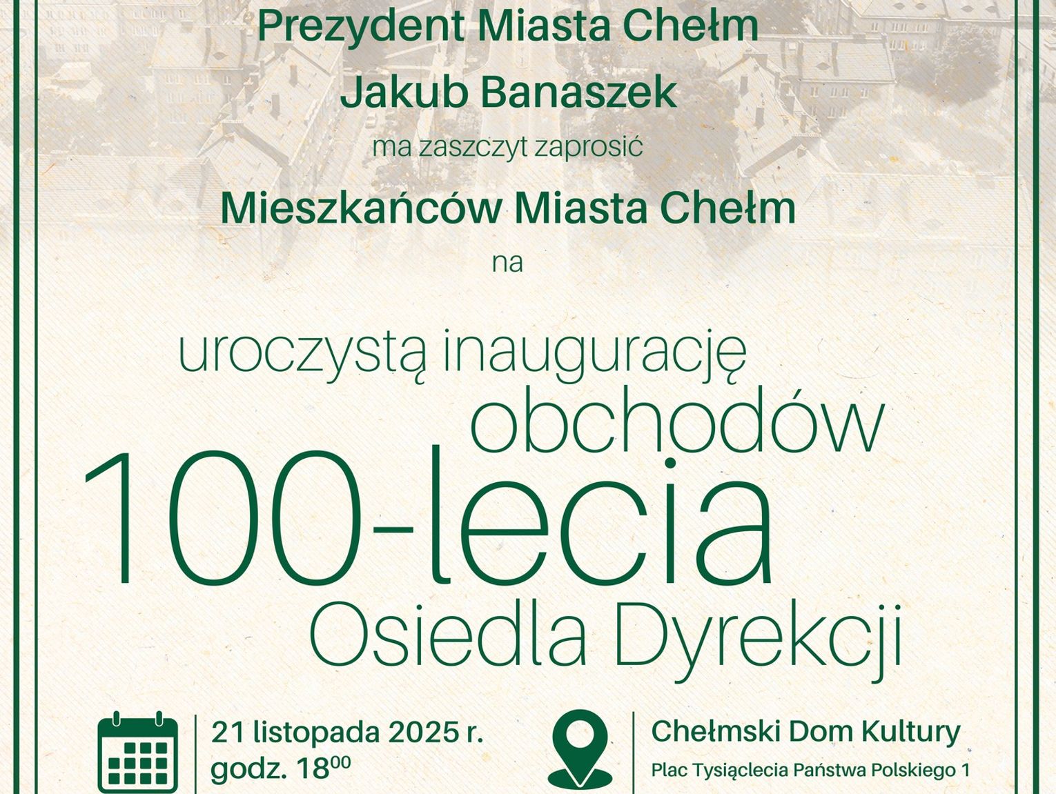 Wiadomości lokalne. Dziś gala na początek obchodów 100-lecia os. Dyrekcji