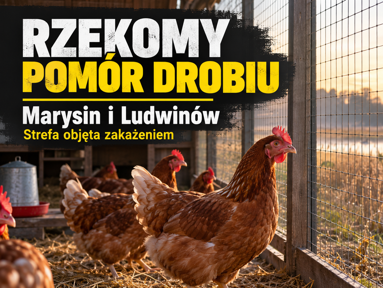 Wiadomości lokalne. Rzekomy pomór drobiu. Marysin i Ludwinów objęte strefą zakażenia