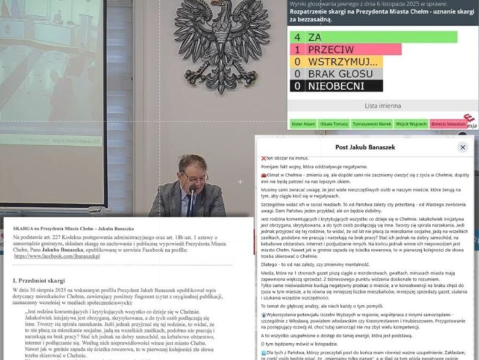 Wiadomości lokalne - Skarga na wpis prezydenta Chełma