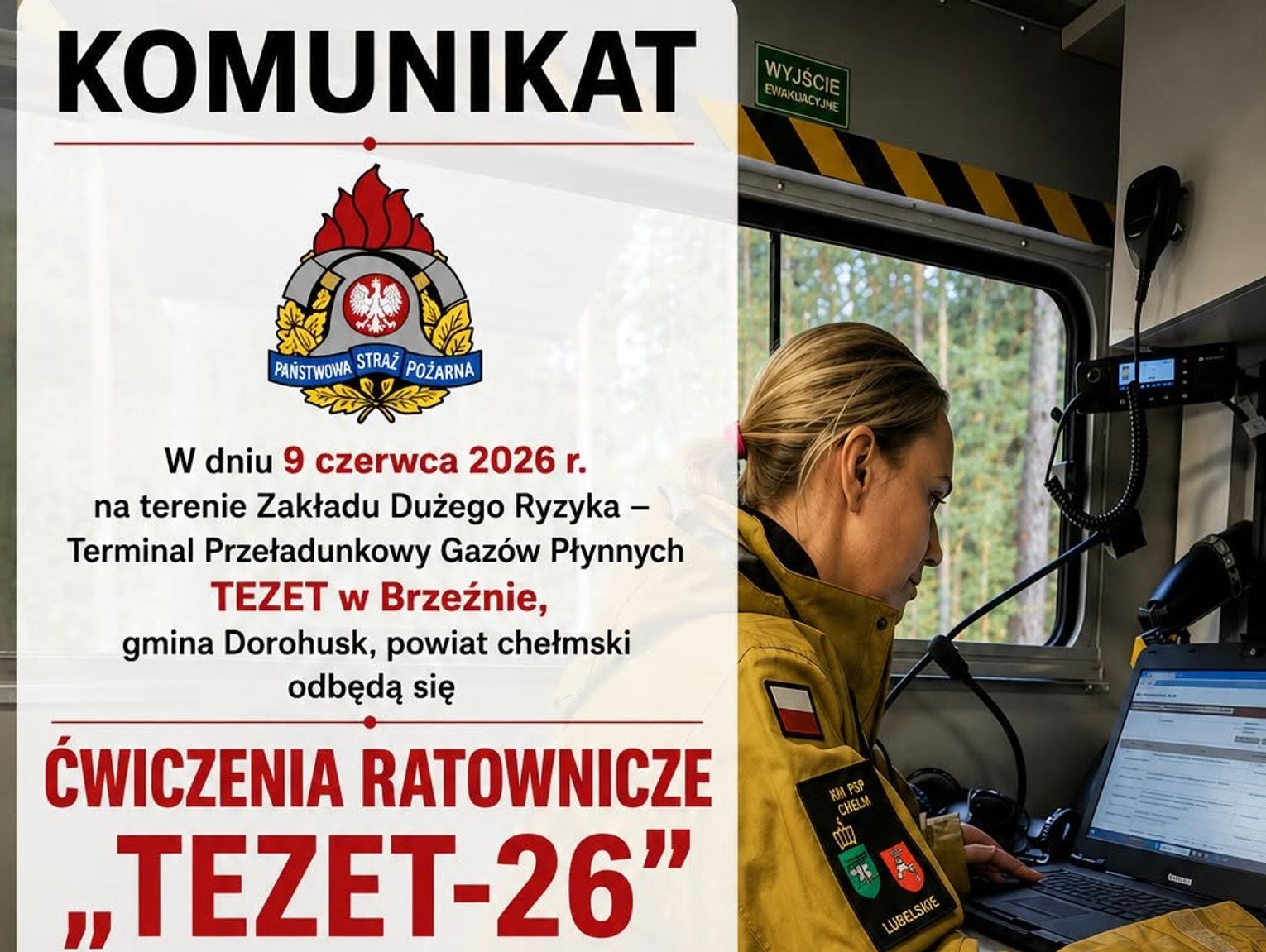 Wiadomości lokalne. Strażacy sprawdzą procedury w Brzeźnie. To tylko ćwiczenia