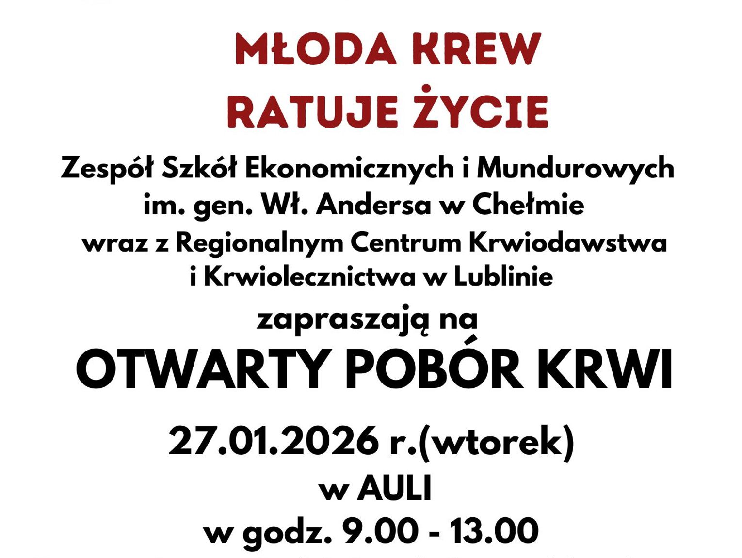Wiadomości lokalne - Zbiórka krwi