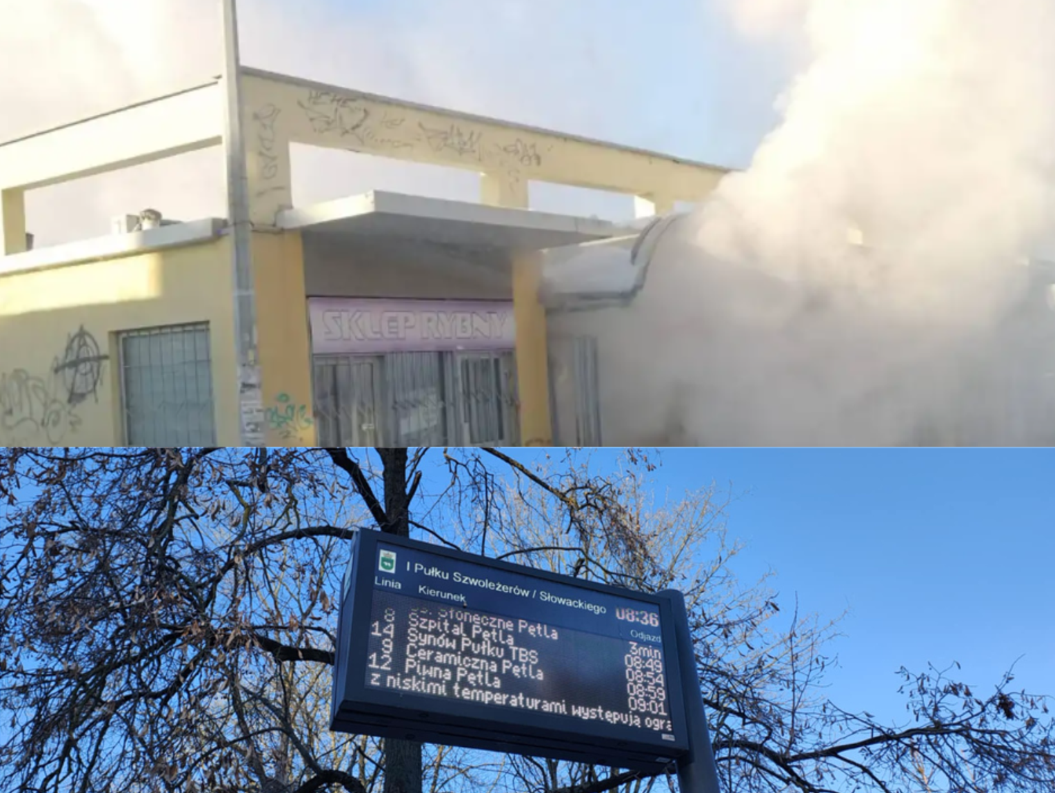 Wiadomości lokalne. Zimowy egzamin dla infrastruktury: pożar na chełmskim targowisku i ograniczone kursy CLA