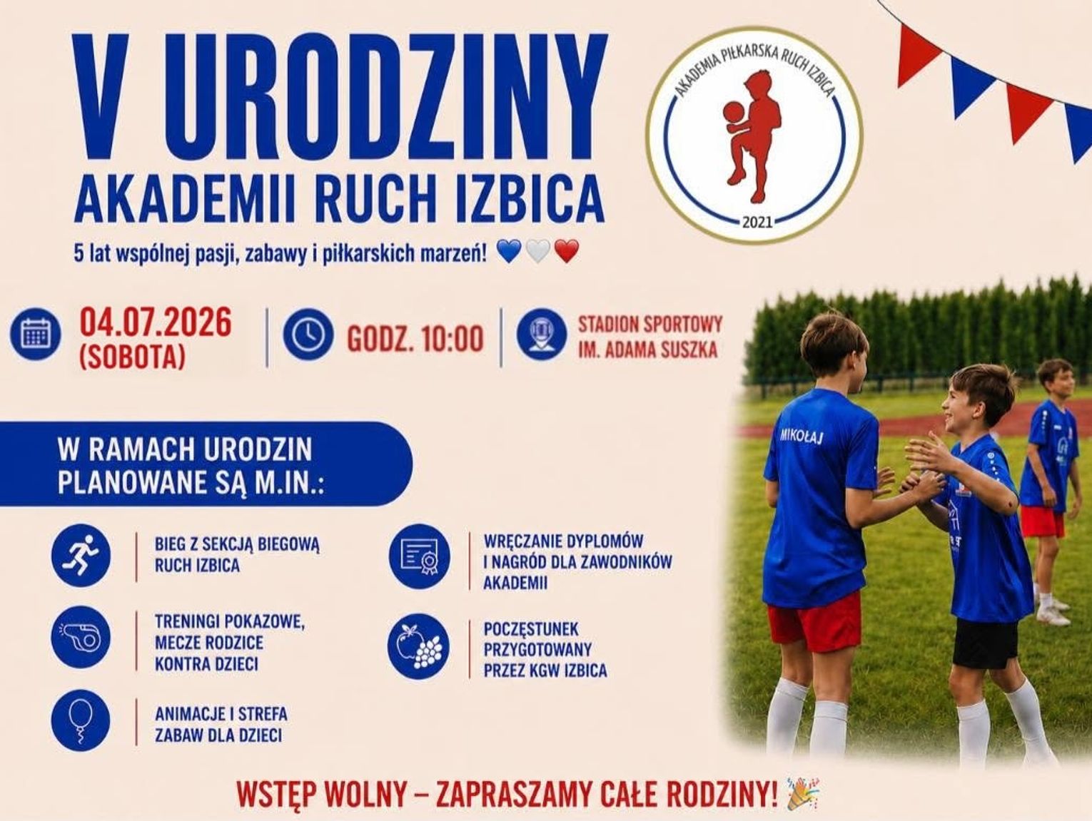 Wiadomości sportowe - pięć lat Akademii Piłkarskiej Ruchu Izbica