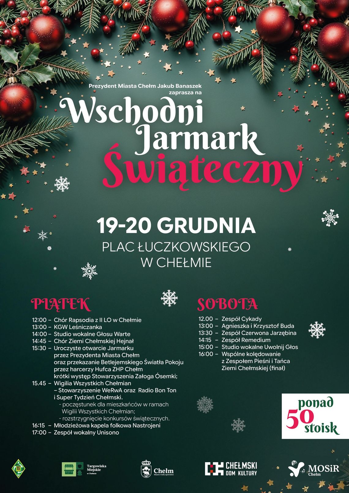 Wschodni Jarmark Bożonarodzeniowy odbędzie się 19-20 grudnia w Chełmie.