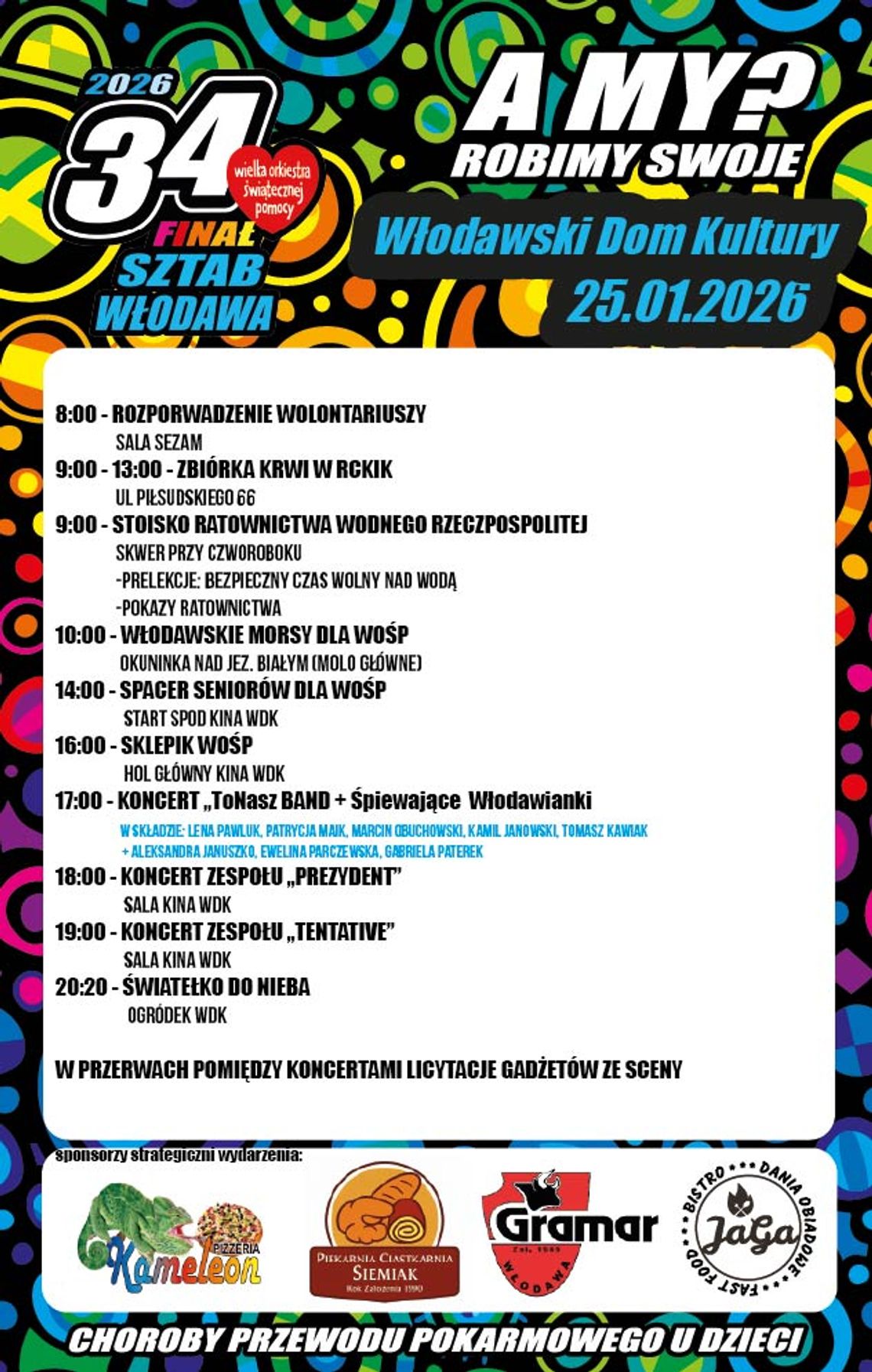 BLIŻEJ KULTURY (odc. 340) - WOŚPowy finał we Włodawie, co znalazło się w programie? Tegoroczny program, koordynowany przez lokalny sztab przy Włodawskim Domu Kultury, obejmuje szereg inicjatyw.