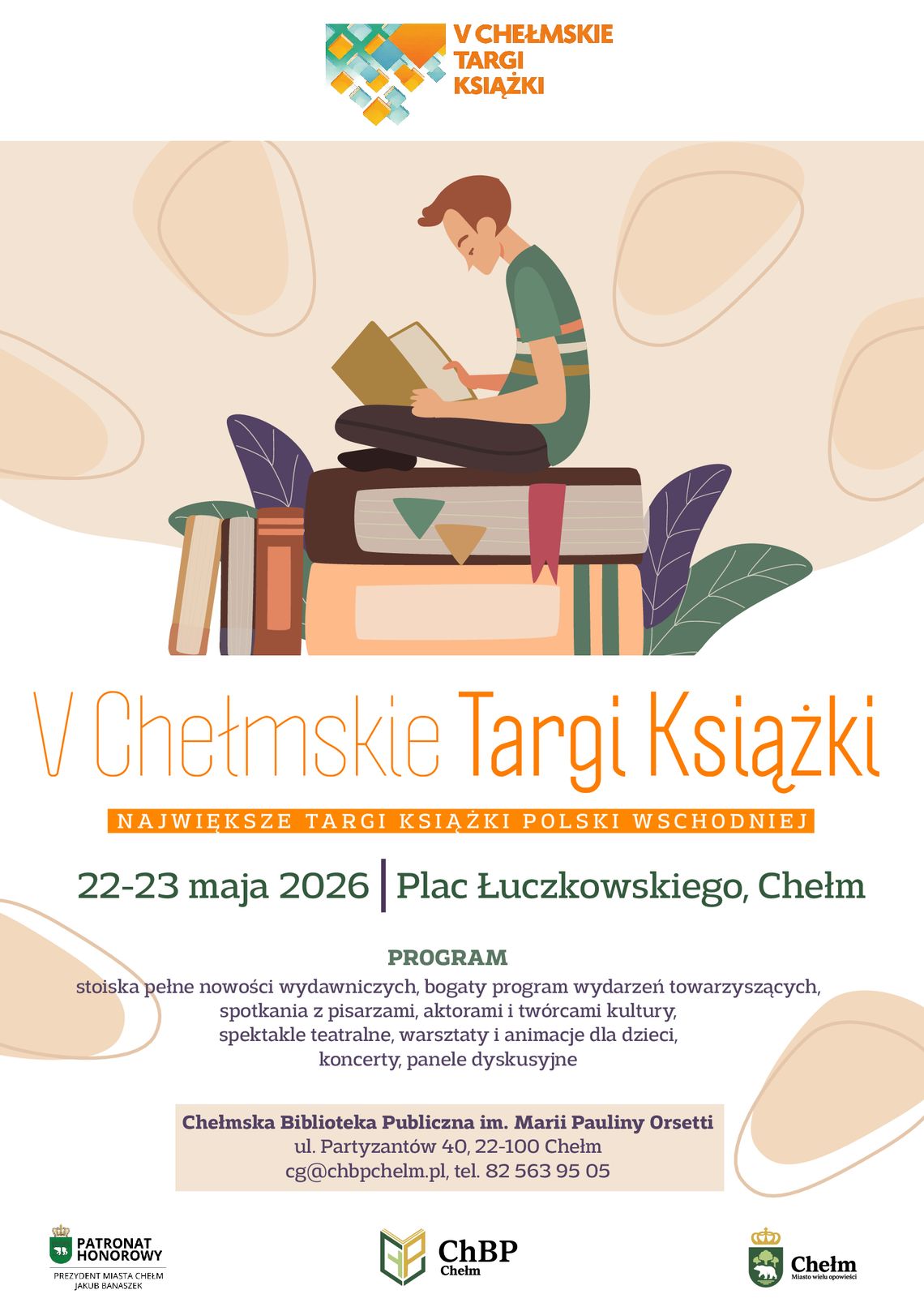 V Chełmskie Targi Książki odbędą się 22 i 23 maja.