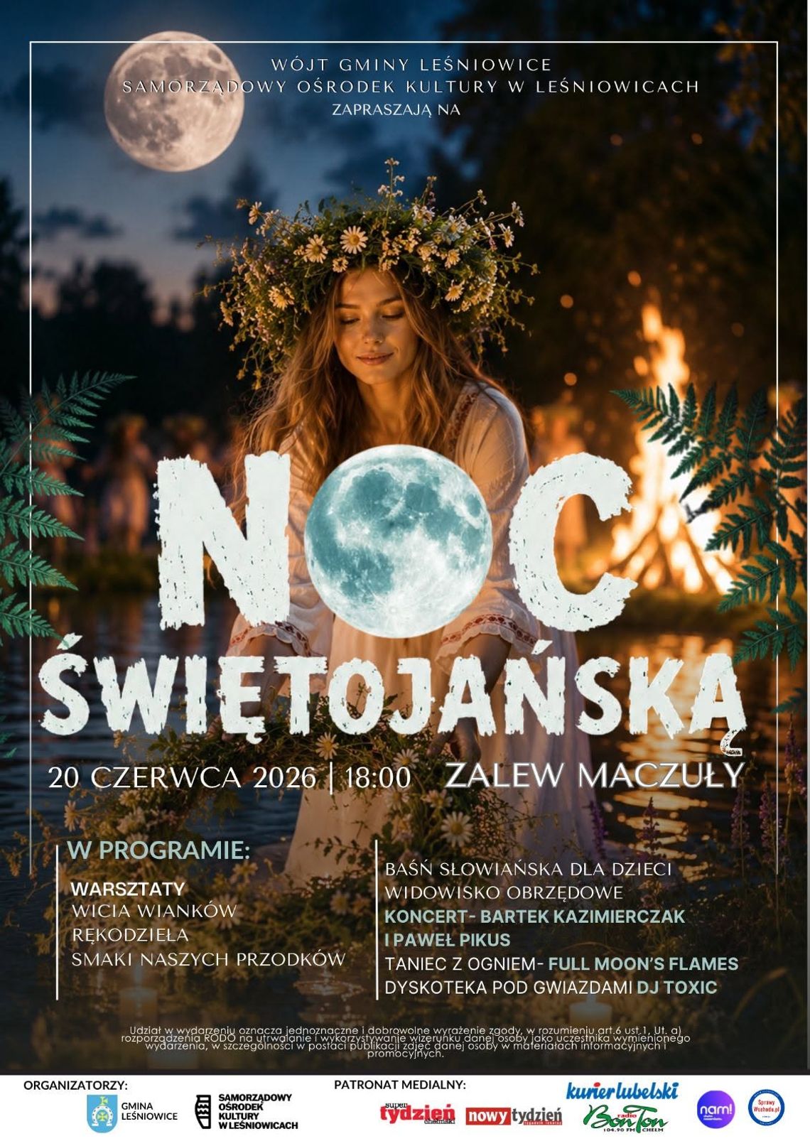 BLIŻEJ KULTURY (odc. 434) - "Noc Świętojańska" nad Zalewem Maczuły 20 czerwca o godzinie 18:00 nad Zalewem Maczuły rozpocznie się wydarzenie związane z obchodami Nocy Świętojańskiej.