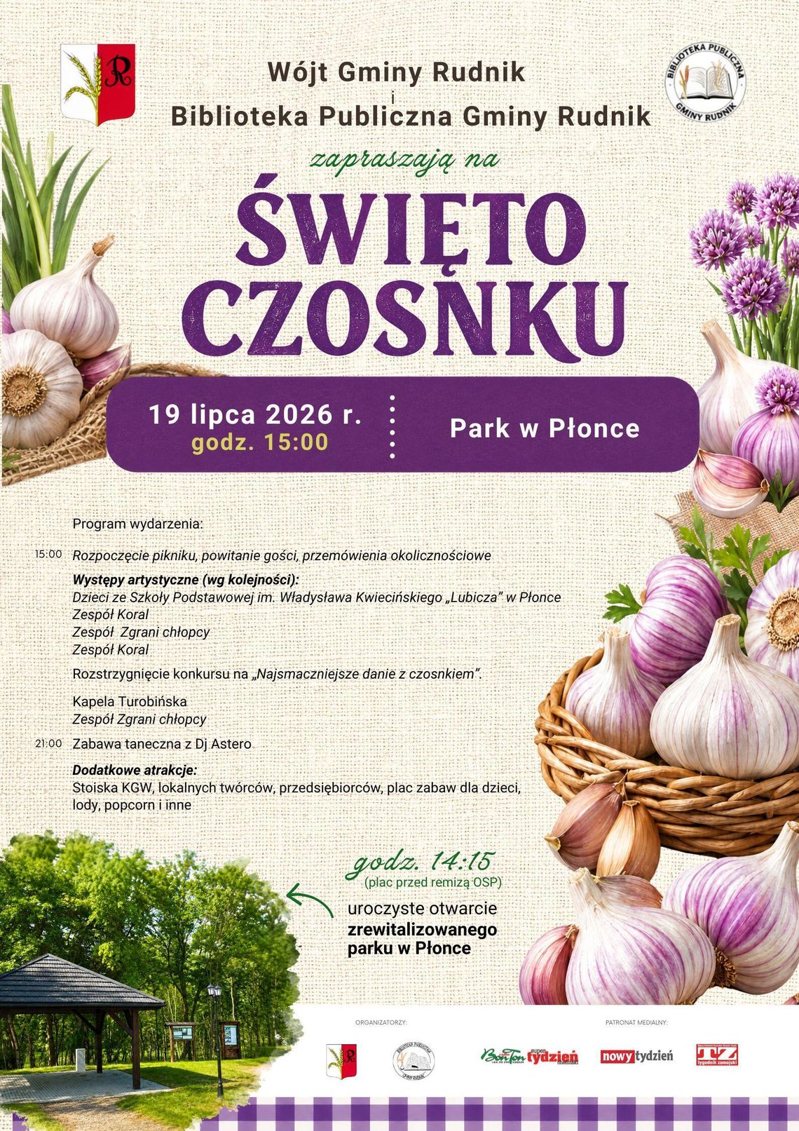 BLIŻEJ KULTURY (odc. 454) - Święto Czosnku 19 lipca odbędzie się Święto Czosnku w Płonce.