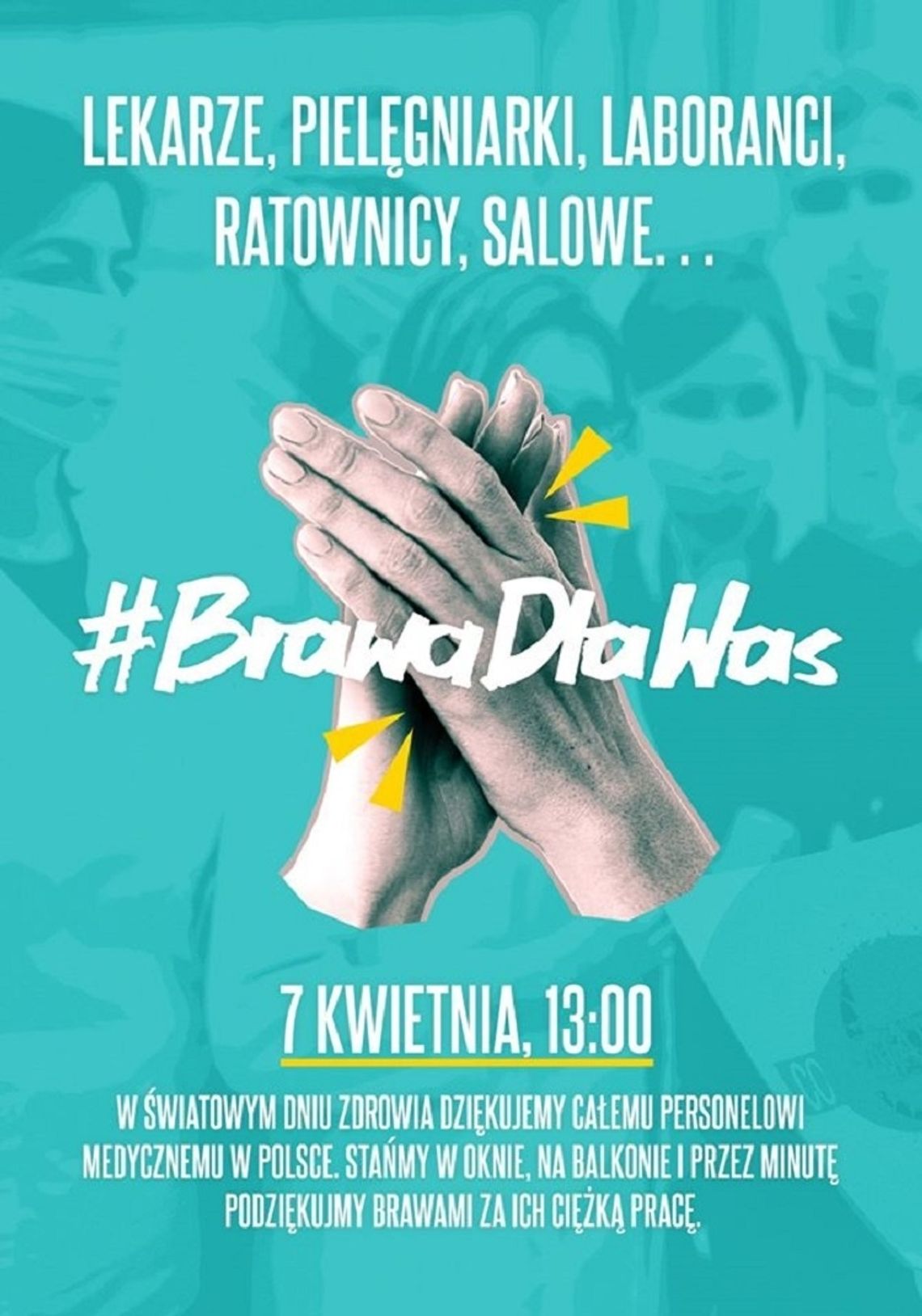 Brawa dla Was. Cała Polska dziękuje pracownikom służby zdrowia za ich walkę o nasze życie.