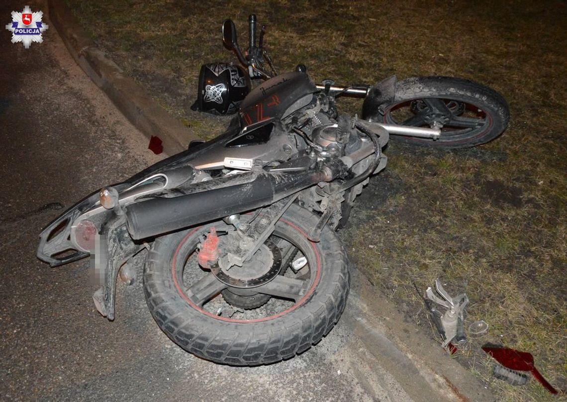 Chełm: Czołowe zderzenie motocyklisty z samochodem osobowym