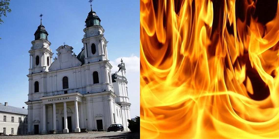 Chełm: O krok od tragedii! Płonął dach Bazyliki Mariackiej