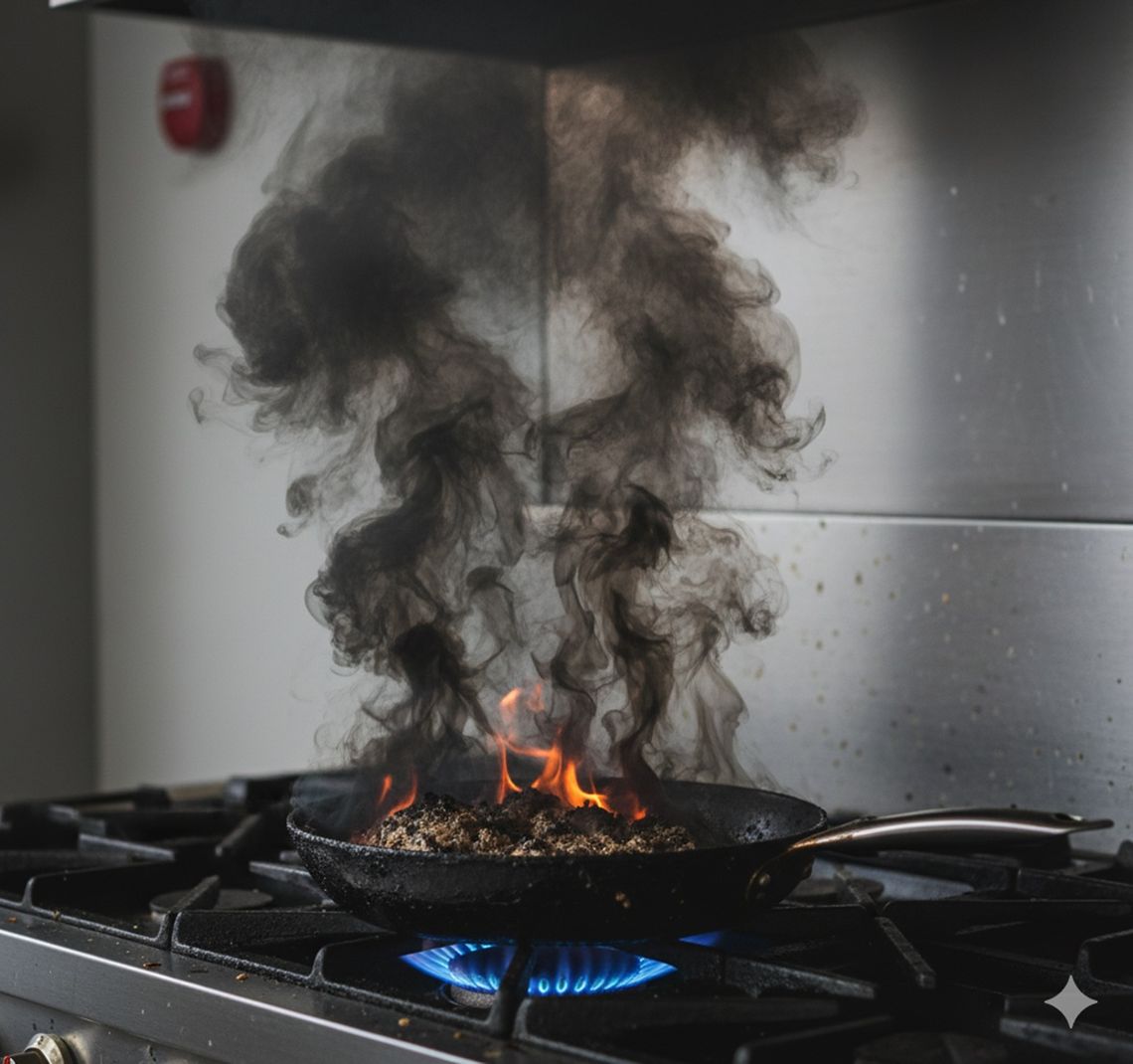 Chełm. Śmierć podczas gotowania. Strażacy wezwani do zadymionej kuchni Chełm. Śmierć podczas gotowania. Strażacy wezwani do zadymionej kuchni