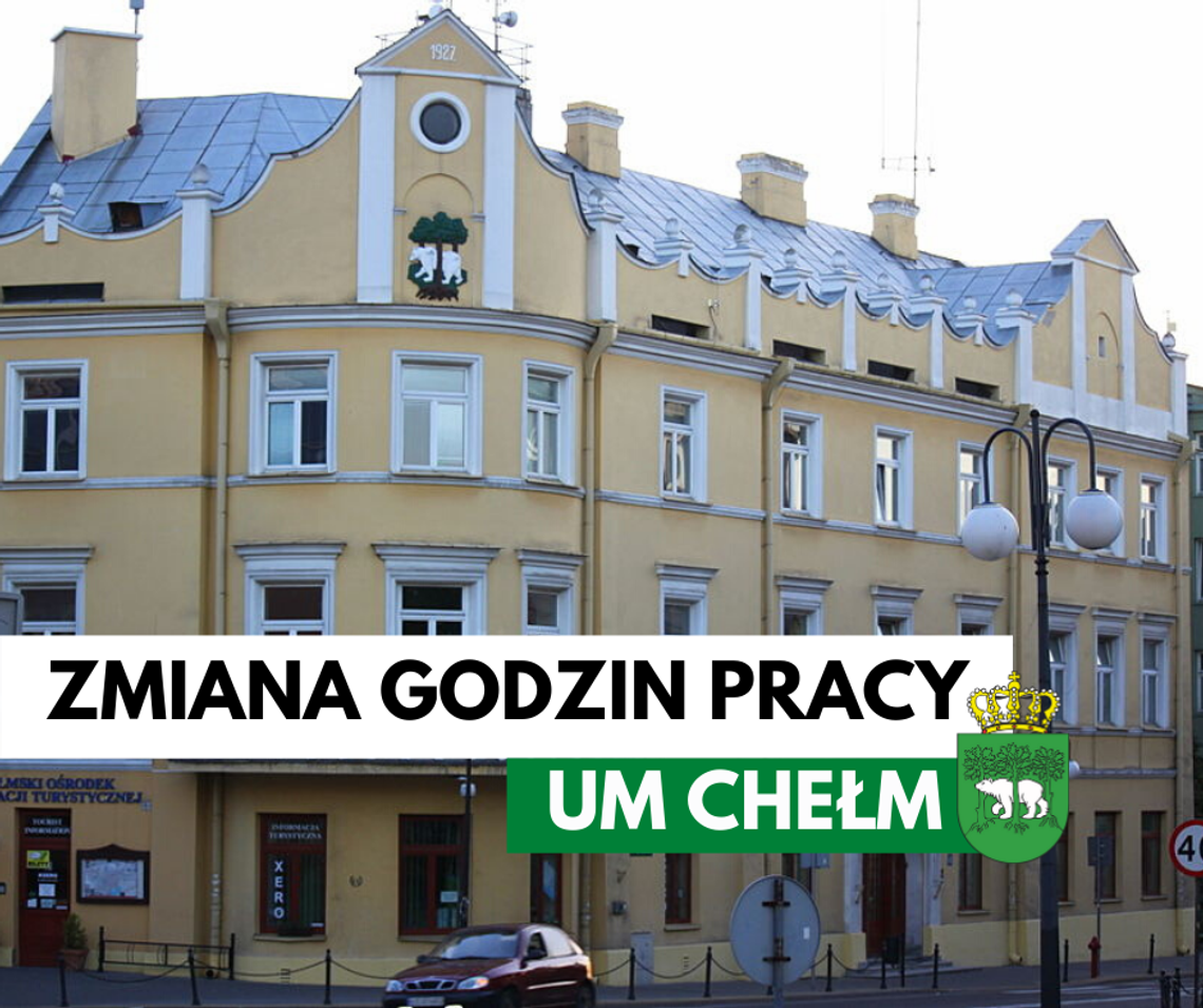 Chełm: Urząd Miasta Chełm od 20 kwietnia przywraca standardowe godziny pracy