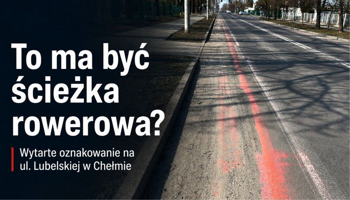 Czerwony pas znika z ul. Lubelskiej w Chemie. Miasto wskazało termin naprawy