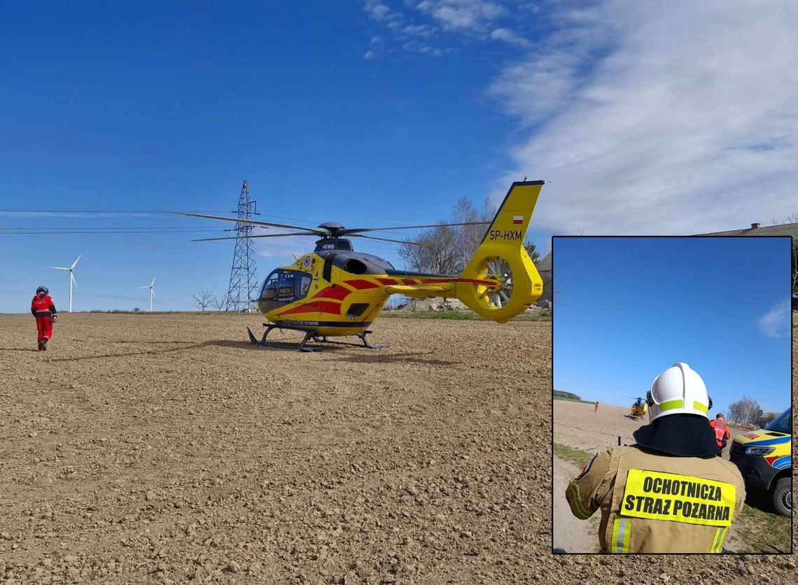 Dramatyczny finał zabawy na crossie. 14-latek uderzył w maszynę rolniczą