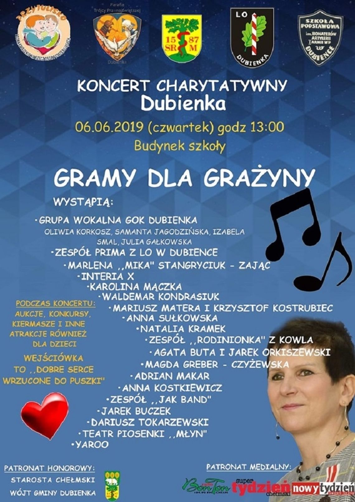 Dubienka: Koncert charytatywny dla Grażyny Jarosz