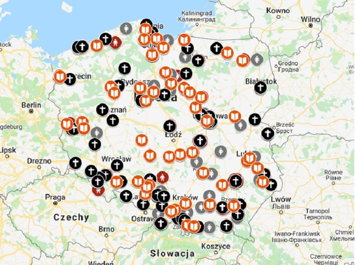 Fundacja "Nie Lękajcie Się" opublikowała mapę kościelnej pedofilii