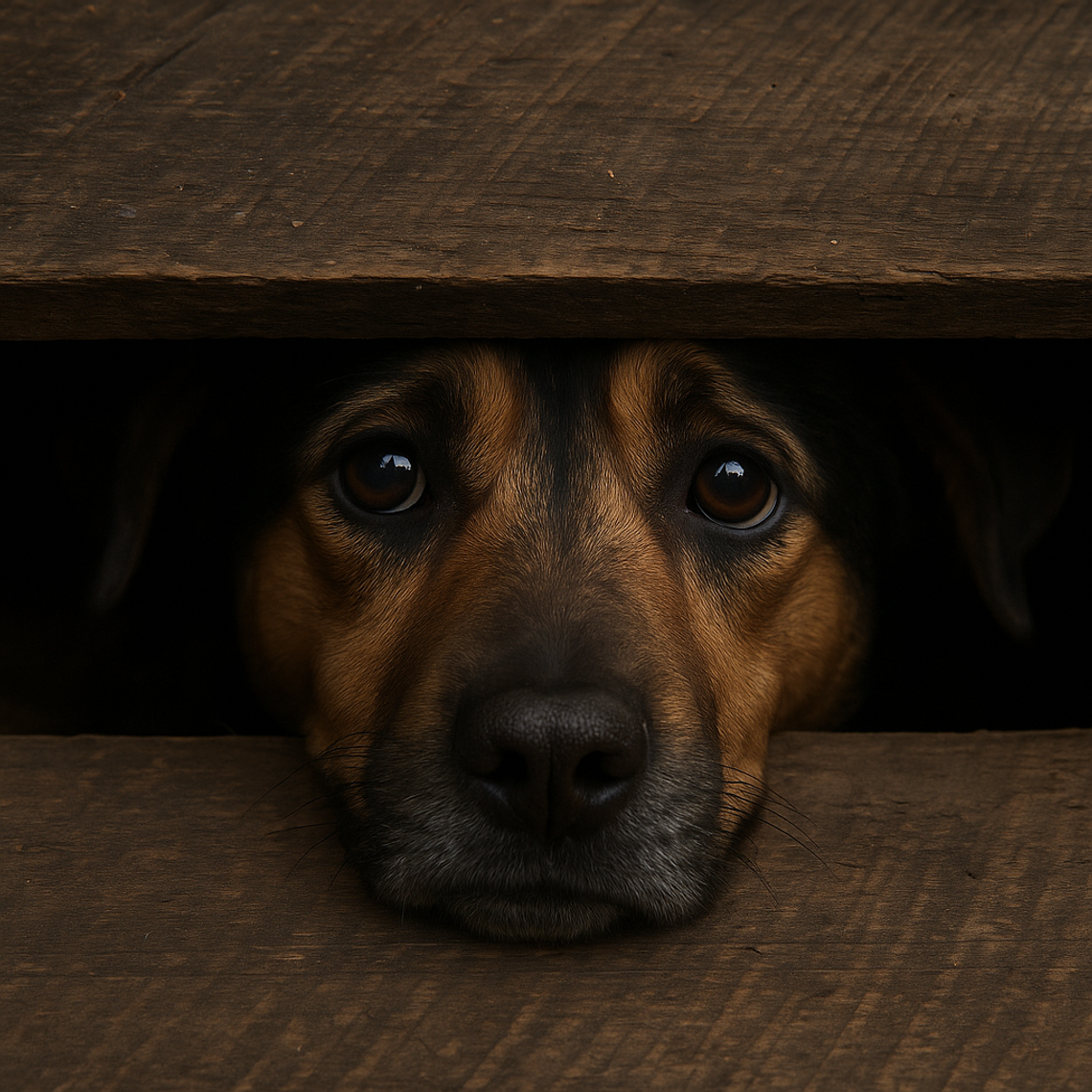 Gm. Siennica Różana. Dwa tygodnie siedział głodny i spragniony pod podłogą. Gdy zaczął wyć, sąsiedzi zaalarmowali służby Gm. Siennica Różana. Dwa tygodnie siedział głodny i spragniony pod podłogą. Gdy zaczął wyć, sąsiedzi zaalarmowali służby