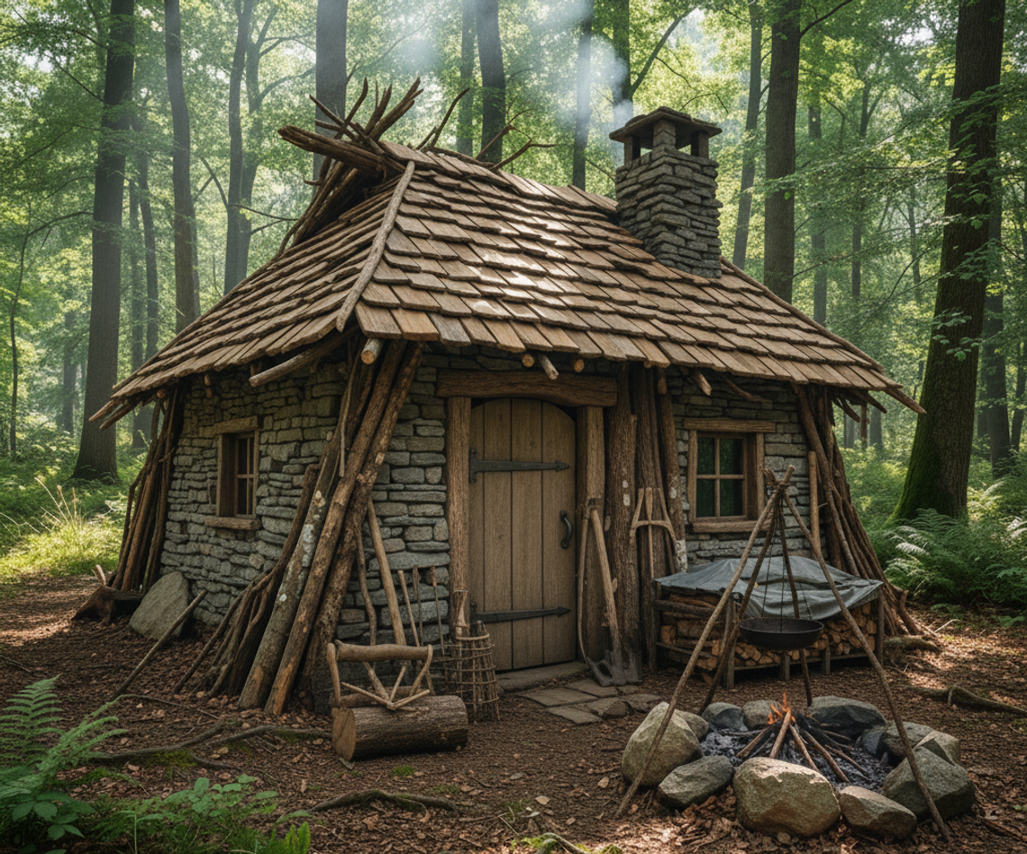 Instrukcja Przetrwania #16 - budowa domku w lesie