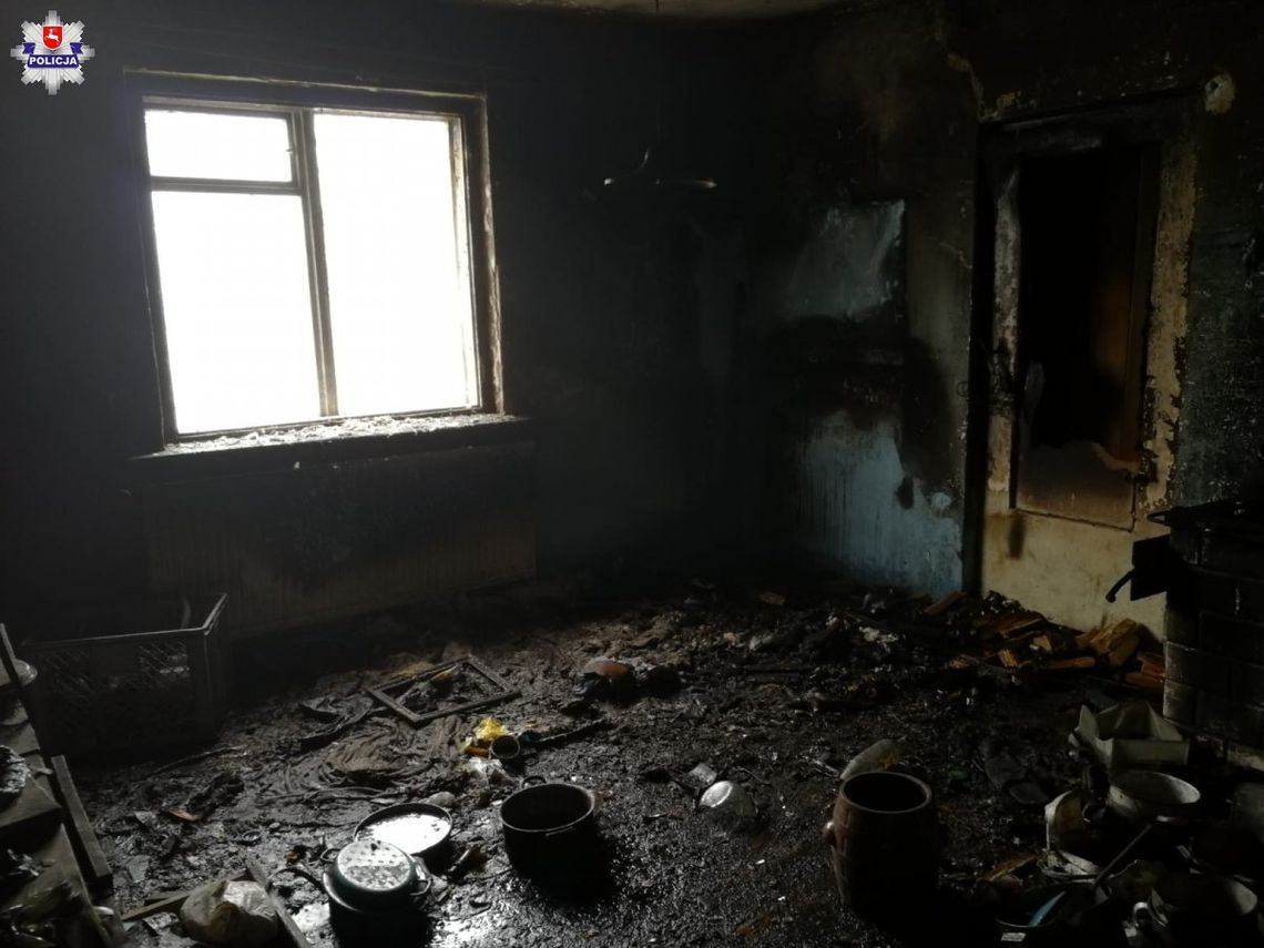 Krasnystaw: 72-latek poszkodowany w pożarze domu