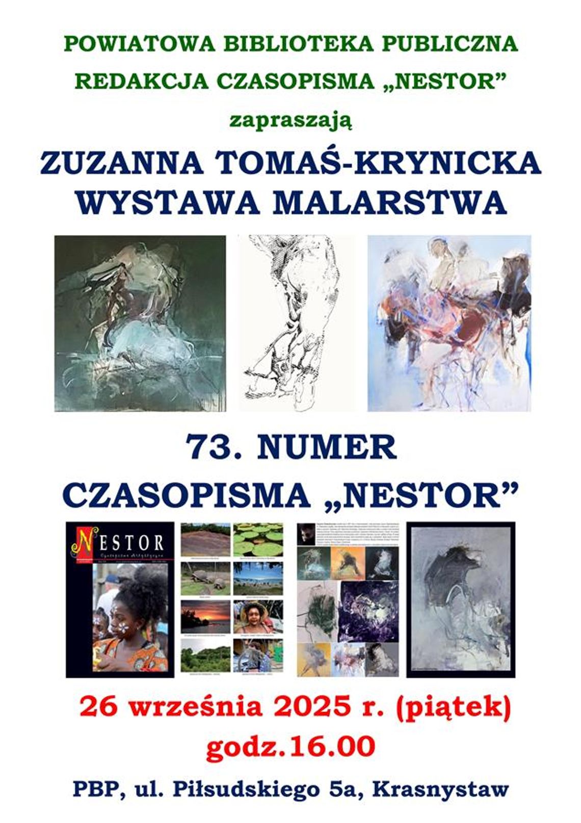Krasnystaw. Malarstwo i człowiek – wystawa Zuzanny Tomaś-Krynickiej