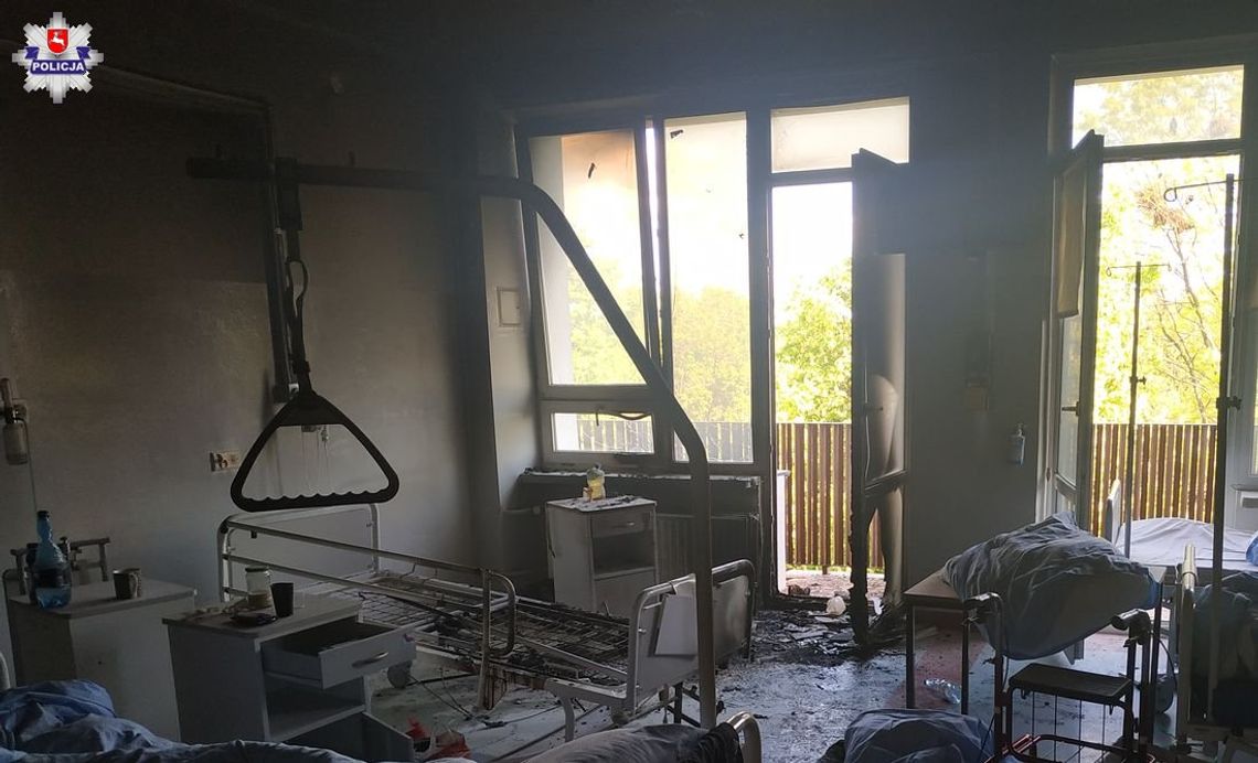 Krasnystaw: Pacjent zaprószył ogień - salę chorych i sprzęt medyczny zajęły płomienie