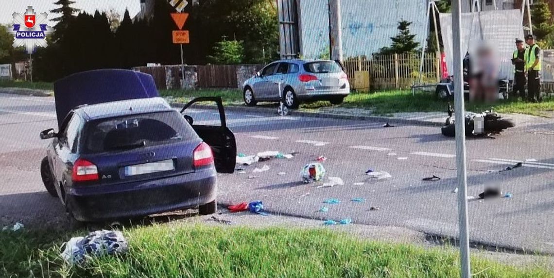 Krasnystaw: Tragiczny wypadek na ulicy Lwowskiej. Zginął 28-letni motocyklista 