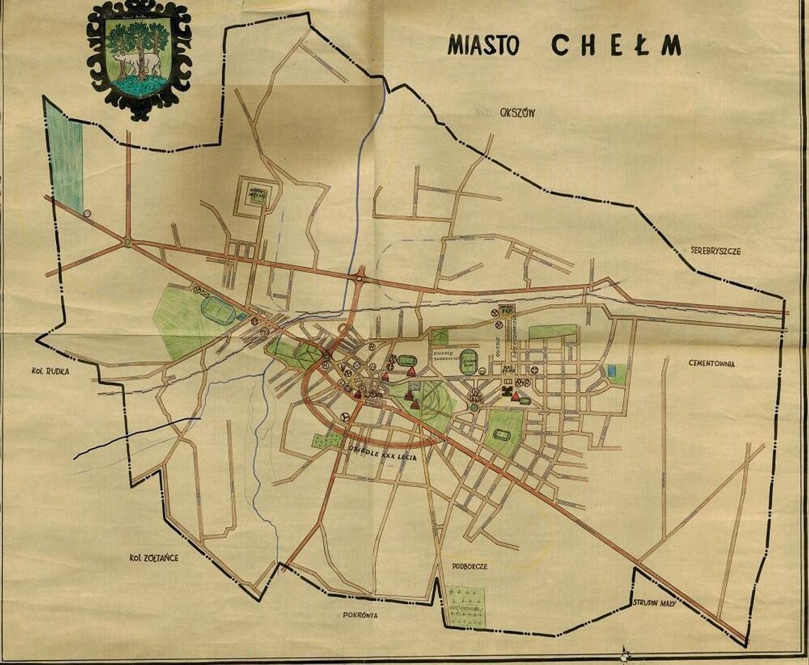 Kroniki miasta. Pracownice spółdzielni miały dość...Okszowska - nie chodź tą ulicą! Problem z 1971 roku Plan Chełma z 1970 r.