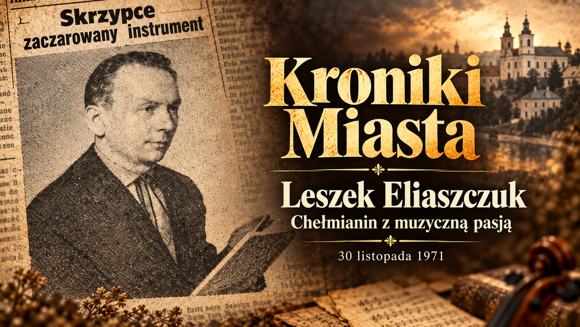 Grafika ilustracyjna przygotowana z wykorzystaniem AI oraz fragmentu artykułu ze „Sztandaru Ludu” z 30 listopada 1971 r.