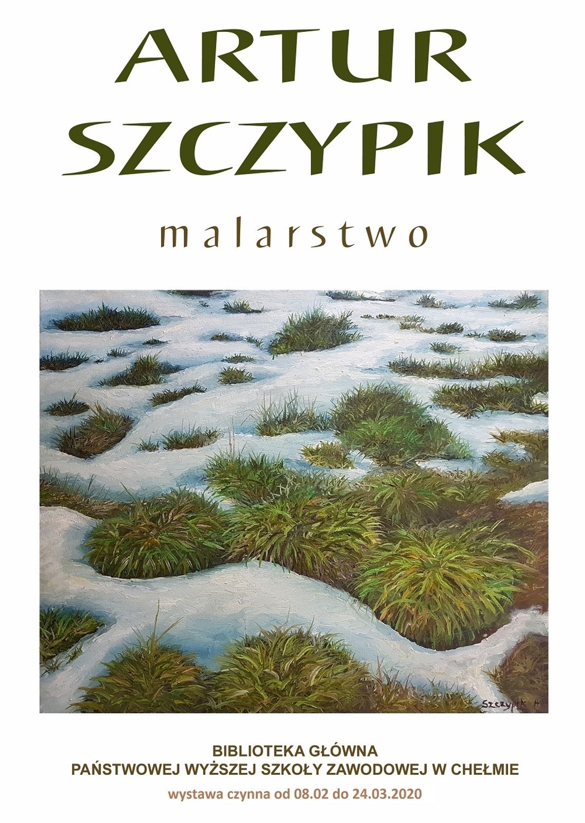 Malarstwo Artura Szczypika w Bibliotece Głównej PWSZ  w Chełmie