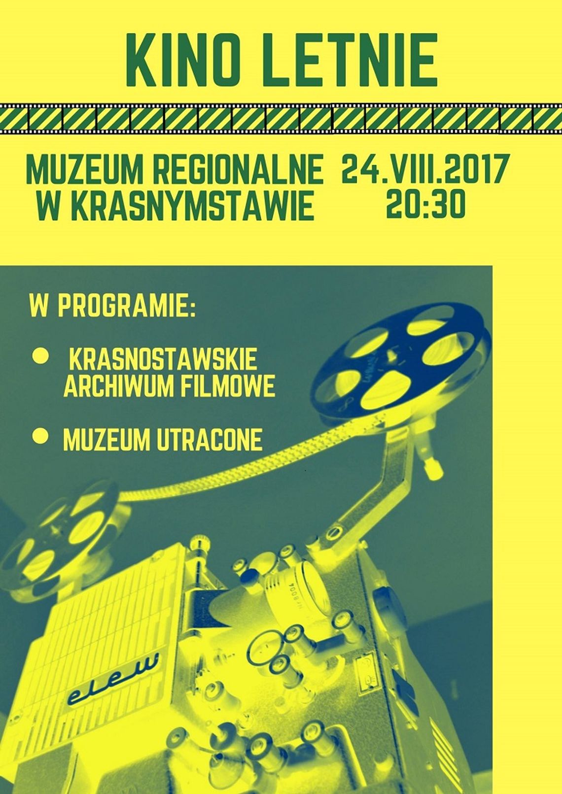 Muzeum Regionalne w Krasnymstawie zaprasza na Kino Letnie.