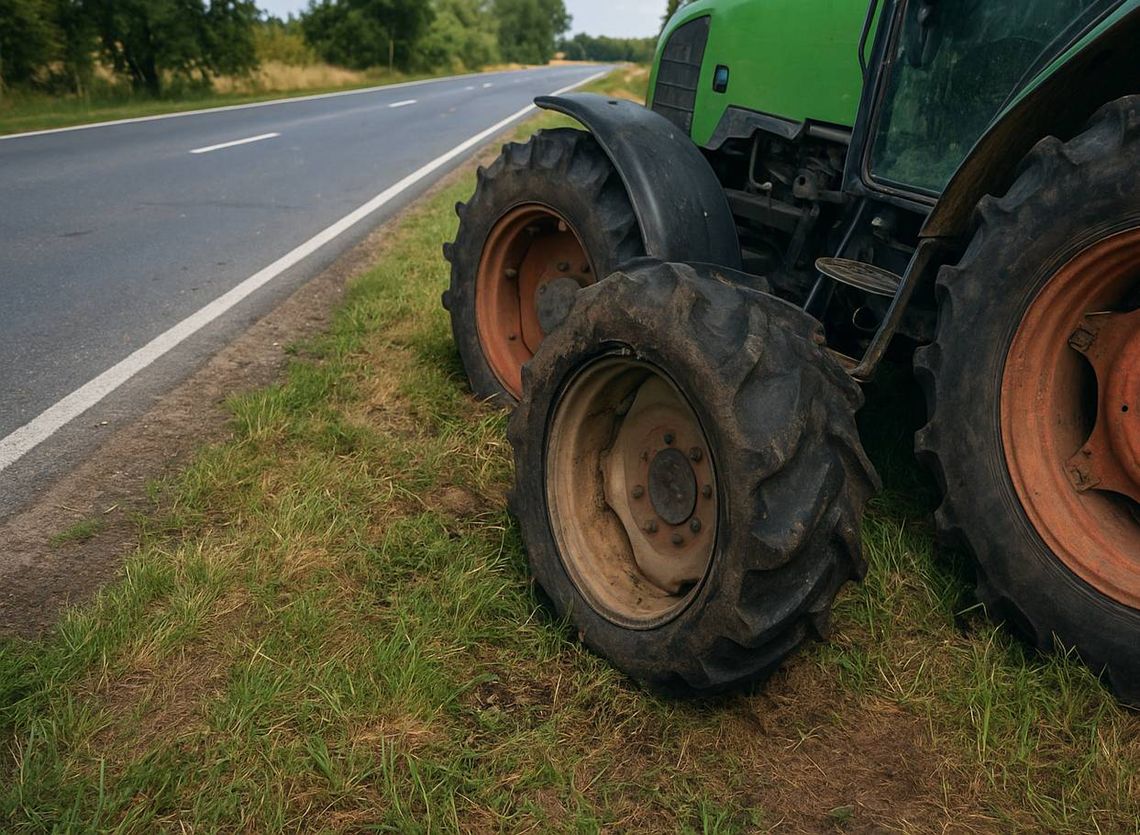 Niebezpieczne wyprzedzanie w Rożdżałowie-Kolonii. Po zderzeniu z ciągnikiem pasażerka trafiła do szpitala Niebezpieczne wyprzedzanie w Rożdżałowie-Kolonii. Po zderzeniu z ciągnikiem pasażerka trafiła do szpitala