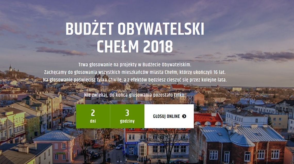 Prawie 3 tysiące chełmian już zagłosowało! Ponad 80% głosuje online