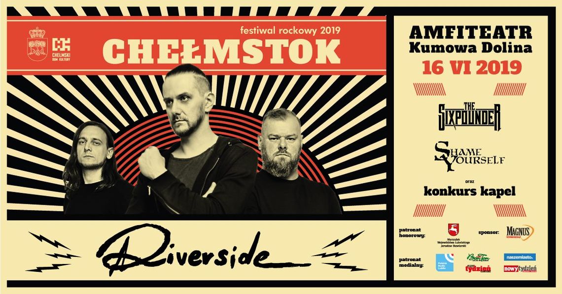 Riverside na Festiwalu Rockowym Chełmstok 2019 - WSTĘP WOLNY!