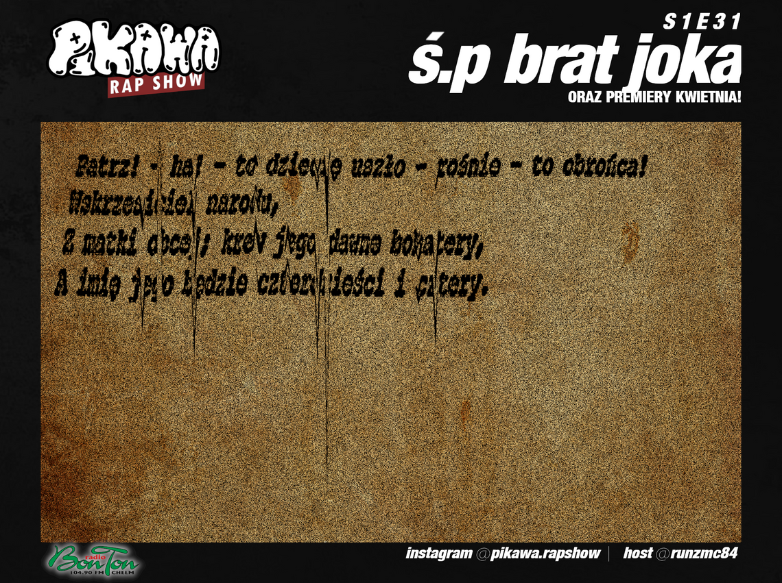 Ś.P BRAT JOKA | PIKAWA RAP SHOW | S1E31