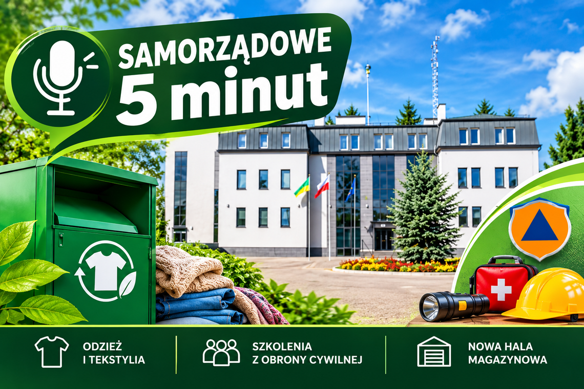 Samorządowe 5 minut. Drugie życie ubrań i przygotowania na trudne czasy. Co planuje gmina Chełm? Grafika ilustracyjna przygotowana z wykorzystaniem AI