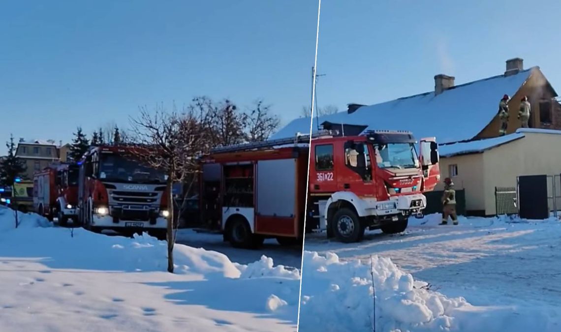 Śmierć w płonącym domu. Akcja strażaków przy ul. Korczaka w Chełmie [FILM]