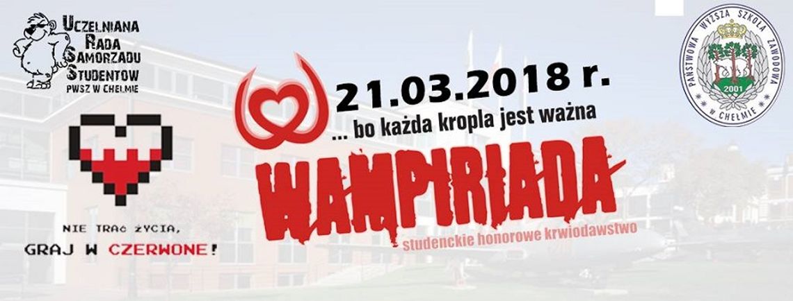 Uczelniana Rada Samorządu Studentów PWSZ zaprasza na Wampiriadę!