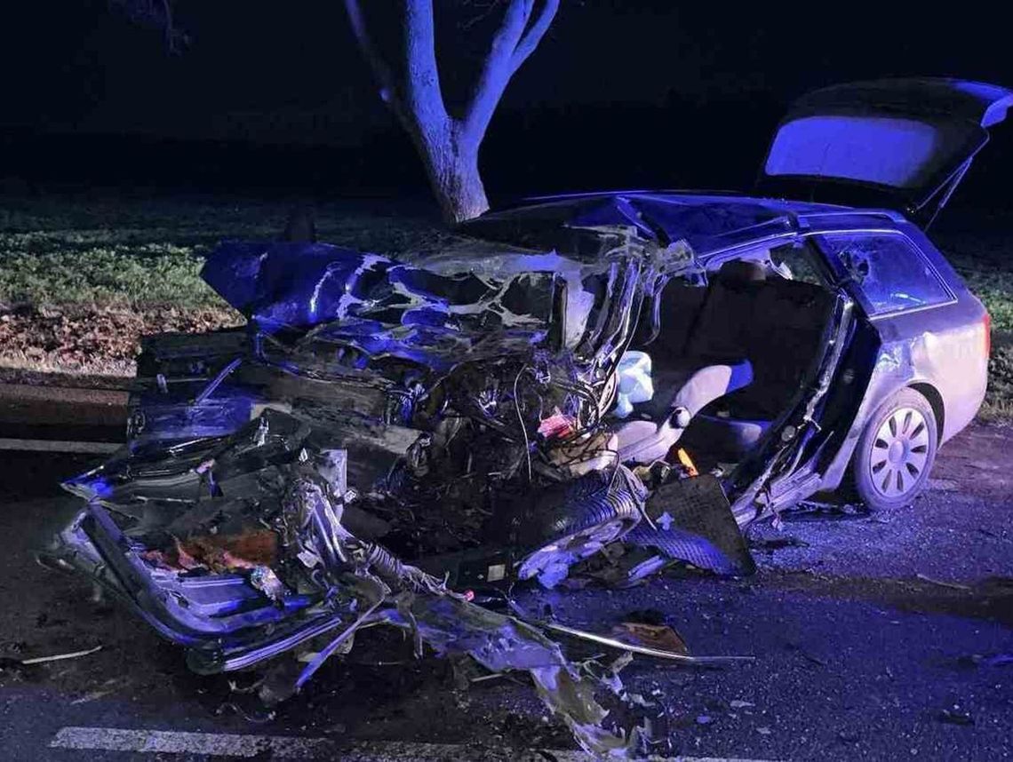 Kierujący audi mieszkaniec powiatu krasnostawskiego zjechał na przeciwległy pas ruchu i zderzył się z autobusem, w którym podróżowało 26 osób.