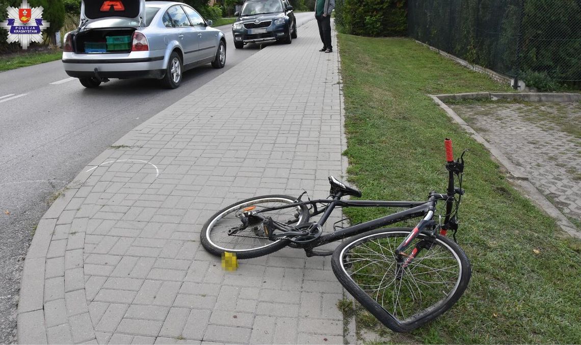 Wczoraj po południu 14-letni cyklista doprowadził do zderzenia z samochodem osobowym.