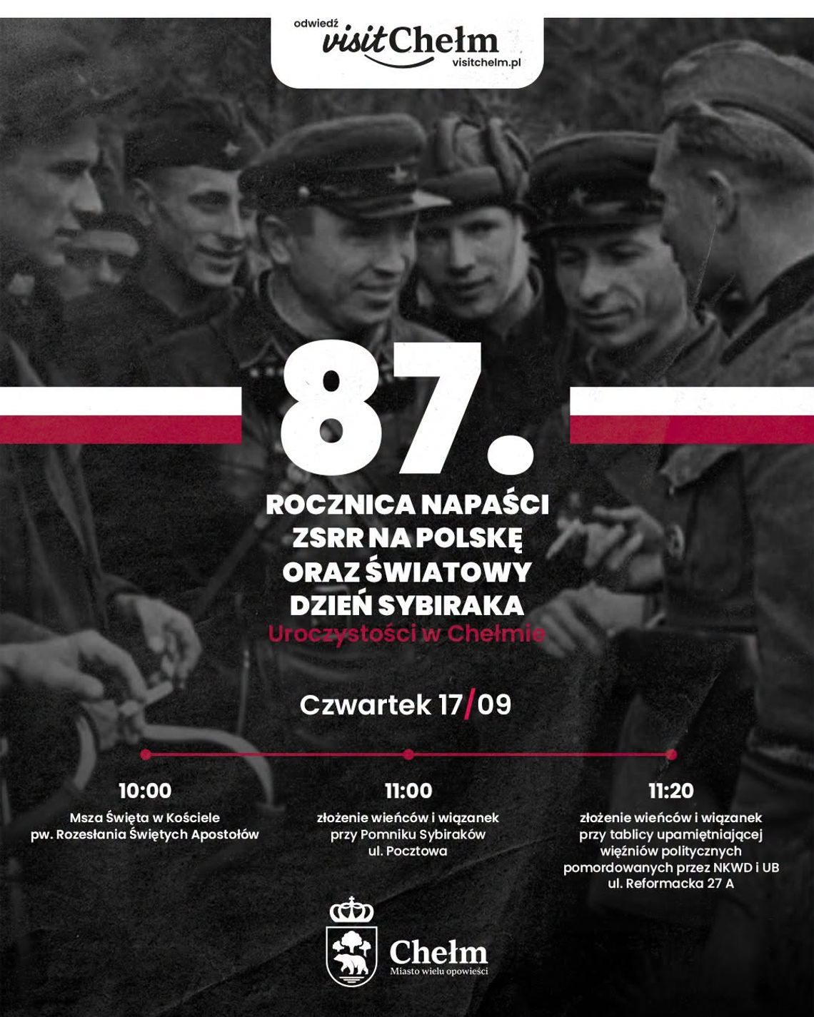 Wiadomości lokalne. 17 września – rocznica sowieckiej agresji i Dzień Sybiraka - obchody w Chełmie Wiadomości lokalne. 17 września – rocznica sowieckiej agresji i Dzień Sybiraka - obchody w Chełmie