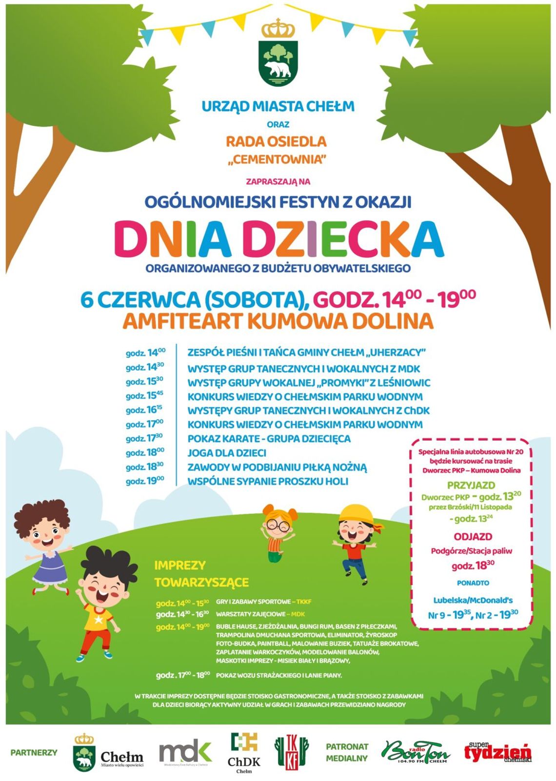 6 czerwca w Chełmie odbędzie się Ogólnomiejski Festyn z okazji Dnia Dziecka.