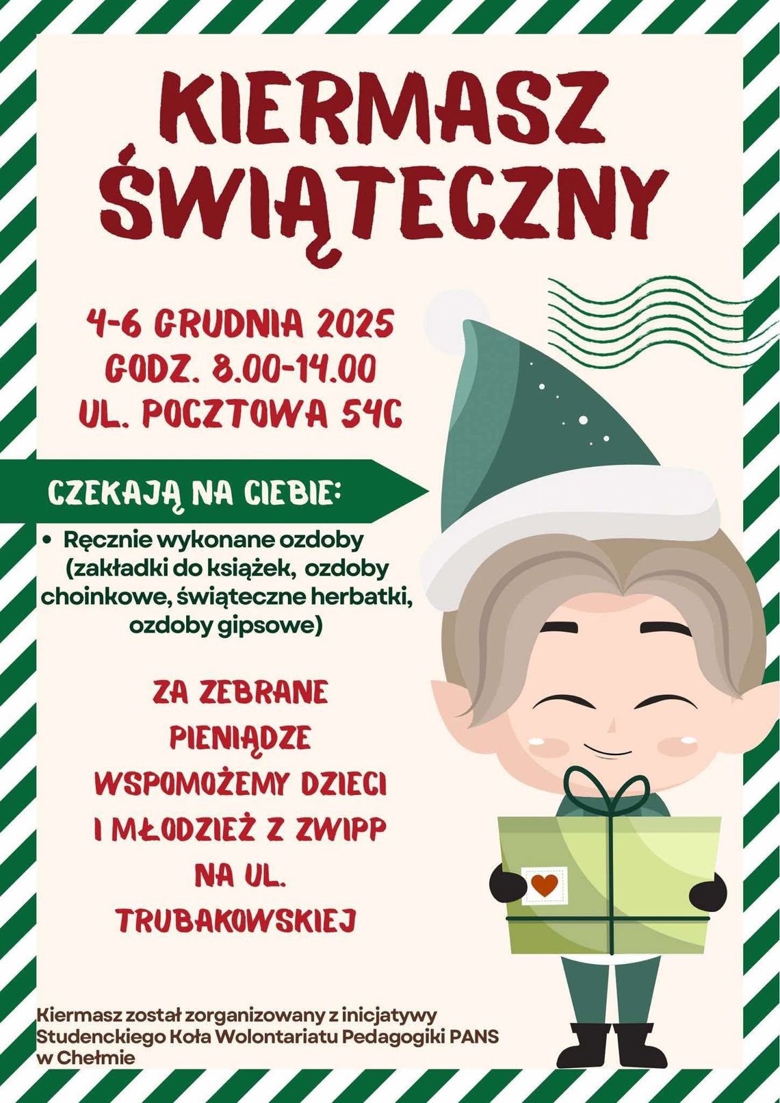 Wiadomości lokalne. Charytatywny kiermasz studentów PANS w Chełmie. Własnoręcznie wykonane ozdoby na rzecz dzieła pomocy