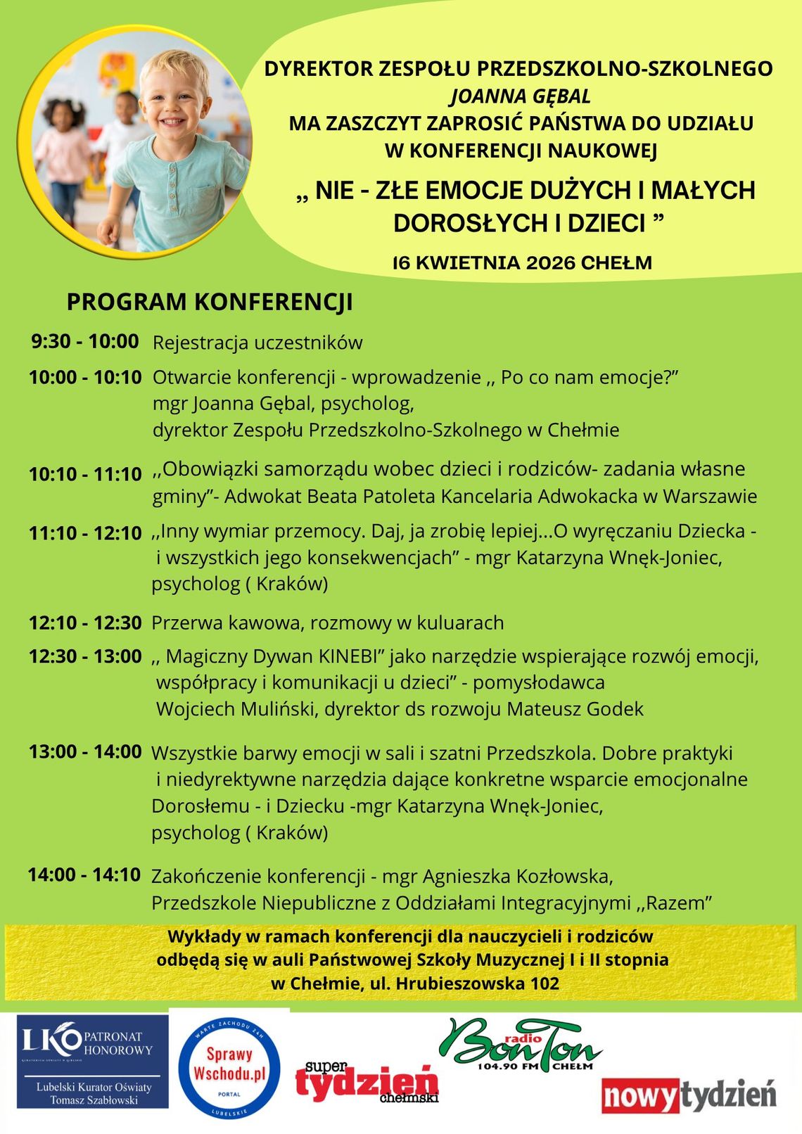 Wiadomości lokalne. Chełm: konferencja o emocjach i wsparciu najmłodszych