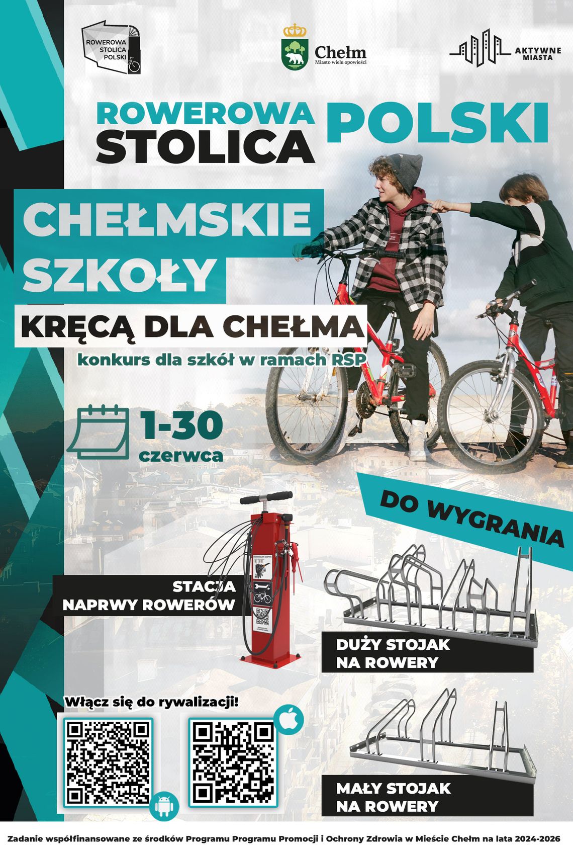Wiadomości lokalne - "Chełmskie szkoły kręcą dla Chełma” Rywalizacja potrwa od 1 do 30 czerwca i ma na celu promocję aktywności fizycznej, ekologicznego transportu oraz integrację społeczności lokalnej.