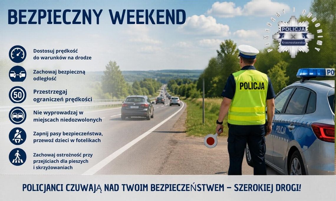 Przed długim weekendem policja apeluje o ostrożność na drogach.
