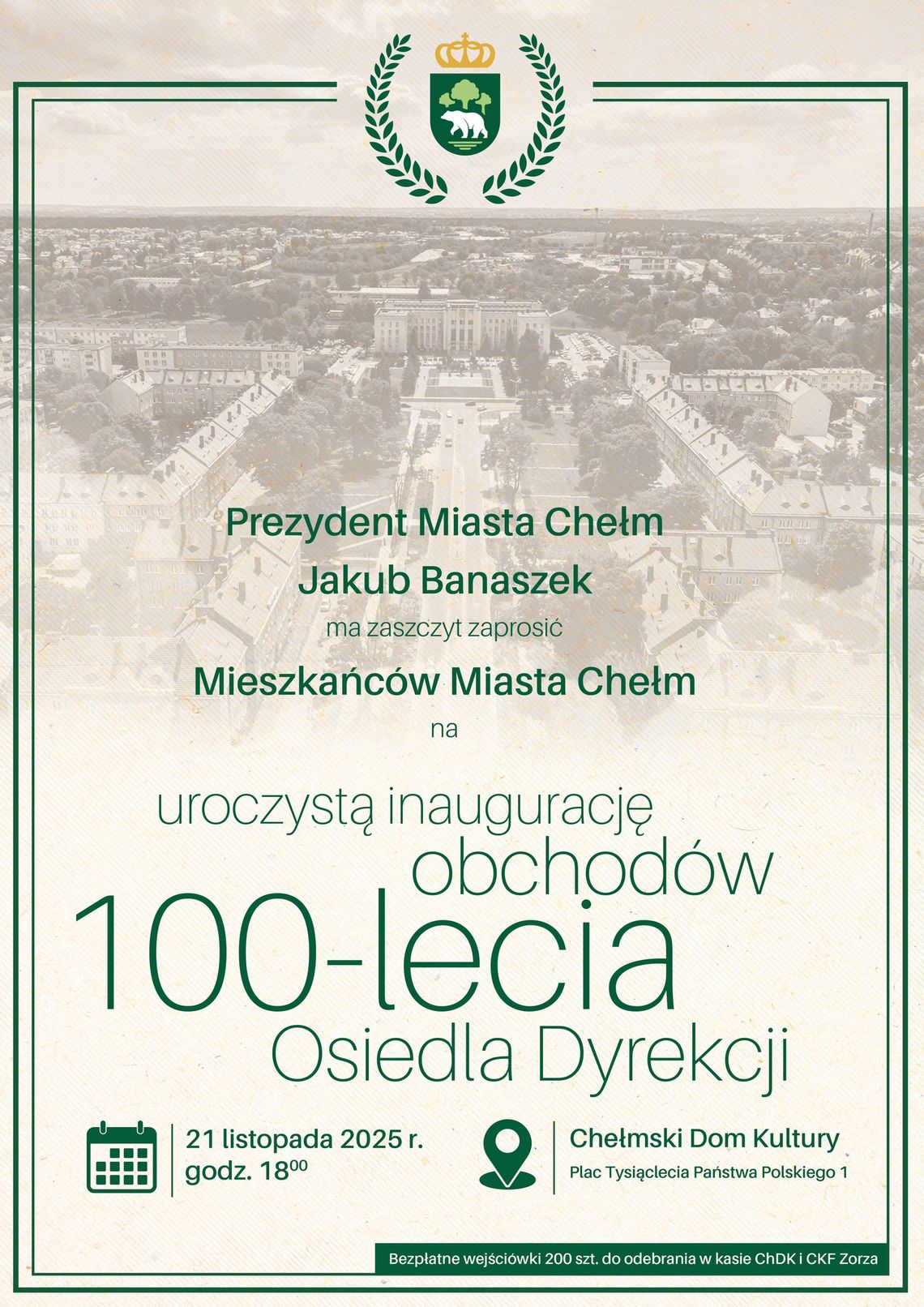 Wiadomości lokalne. Dziś gala na początek obchodów 100-lecia os. Dyrekcji