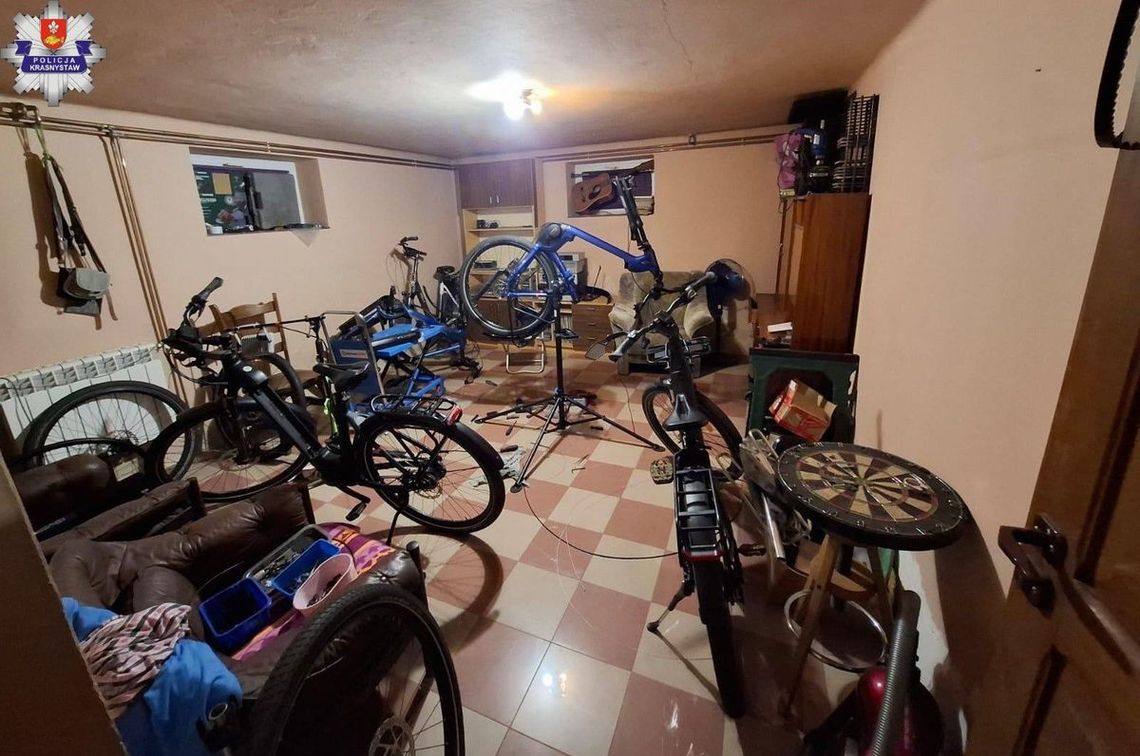 Krasnostawcy policjanci zatrzymali grupę złodziei rowerów
