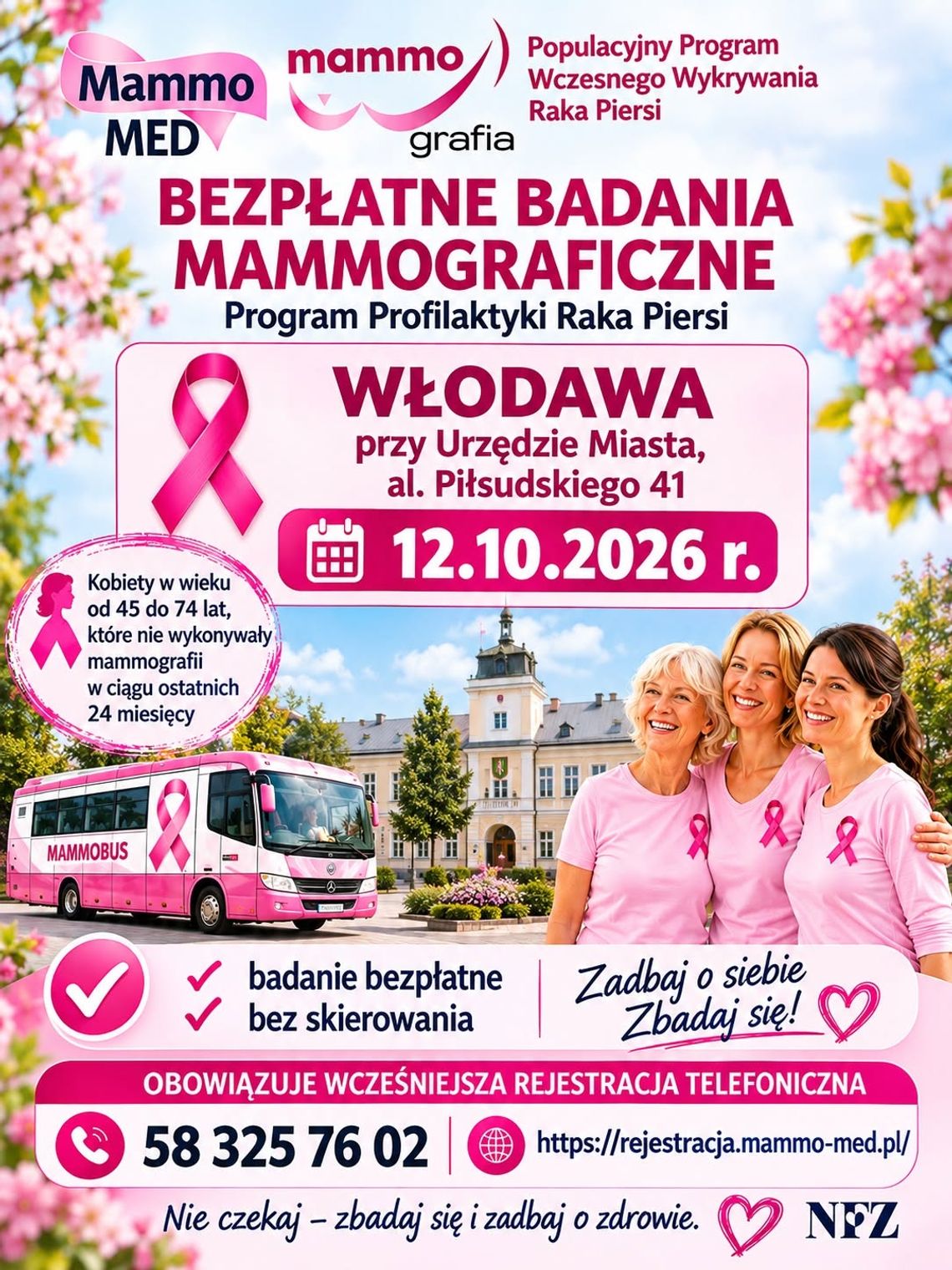 Wiadomości lokalne - Mammobus zawita do Włodawy Mobilny gabinet stanie 12 października przy Urzędzie Miasta przy alei Piłsudskiego 41.