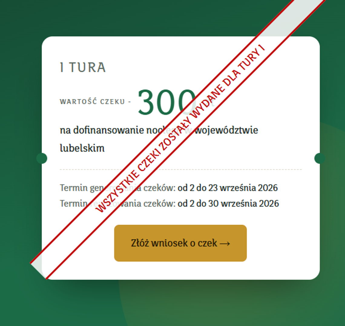 Wiadomości lokalne. Pół miliona wejść i 30 sekund. Lubelski Czek Turystyczny zrobił furorę